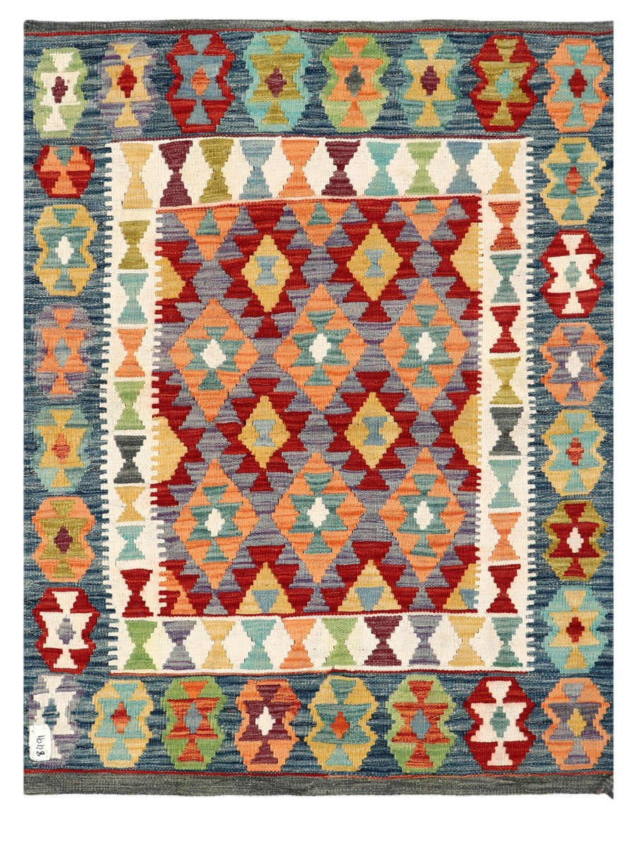 Maimana Afghanistan Kilim Rug - 141 x105 cm - Handmade