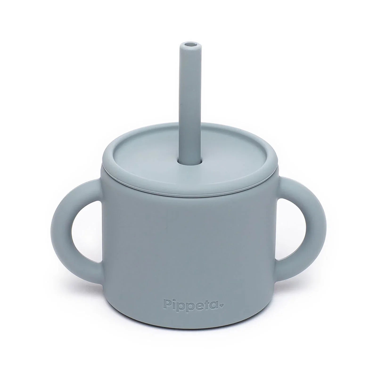 Pippeta Silicone Cup with Straw - Sea Salt