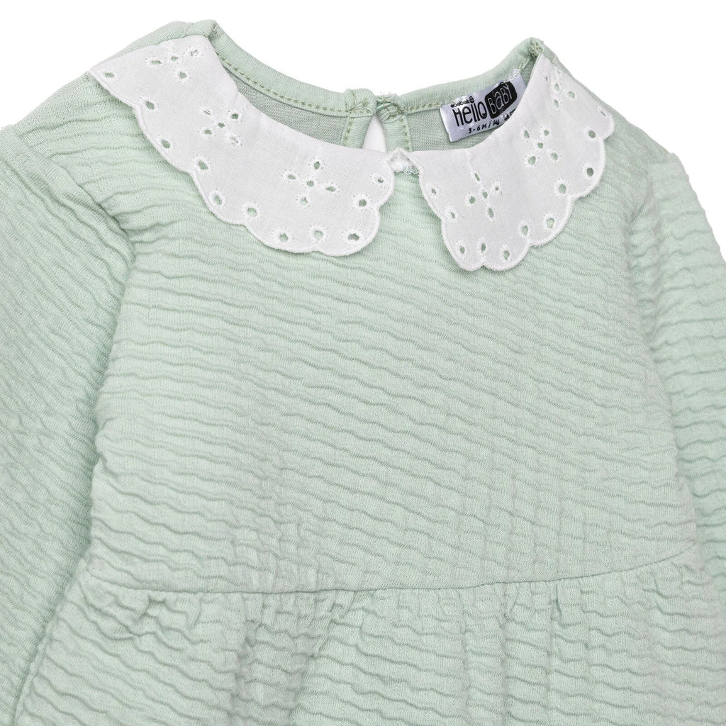 HelloBaby Winter Cherry Dress - Green
