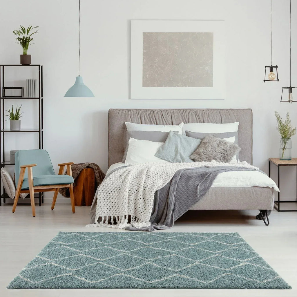 850MoroccanDuckEggBlueShaggyRug-12 - Bobobiy