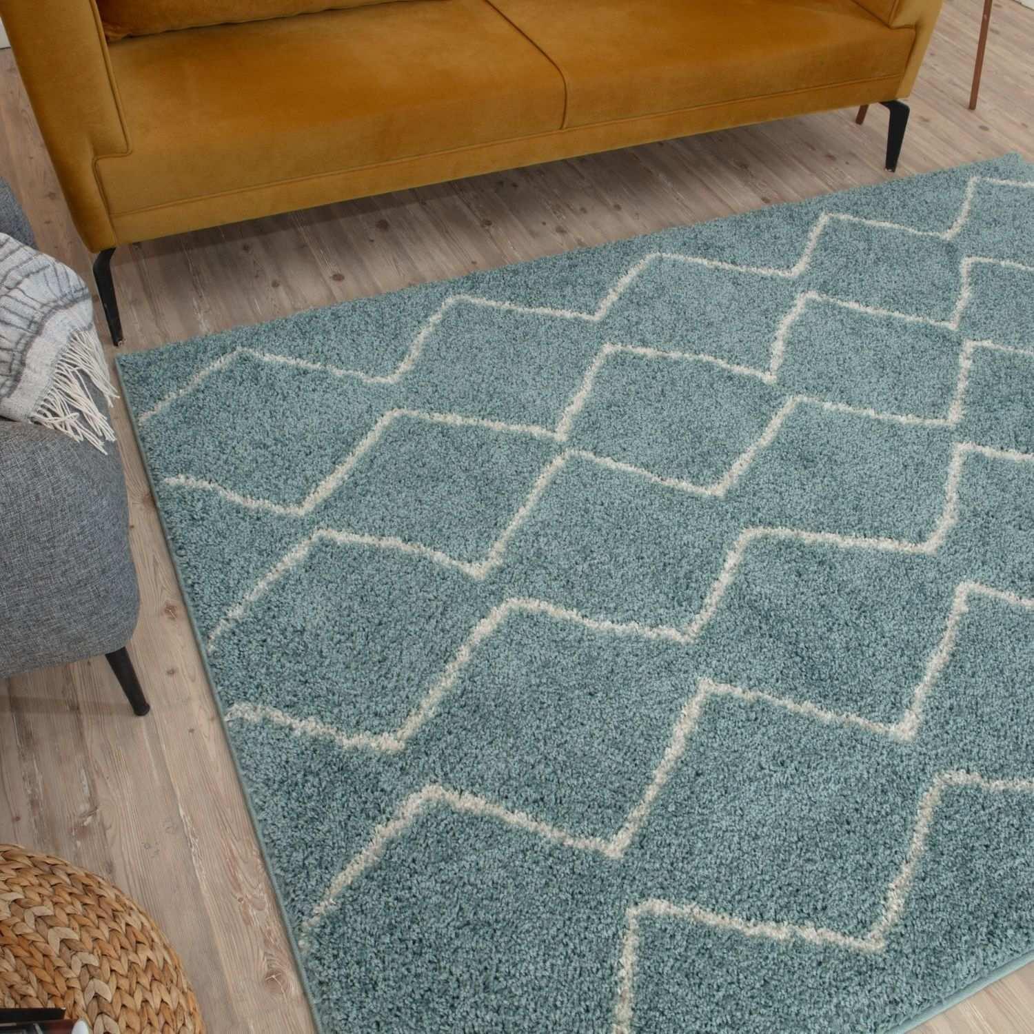 850MoroccanDuckEggBlueShaggyRug-13 - Bobobiy