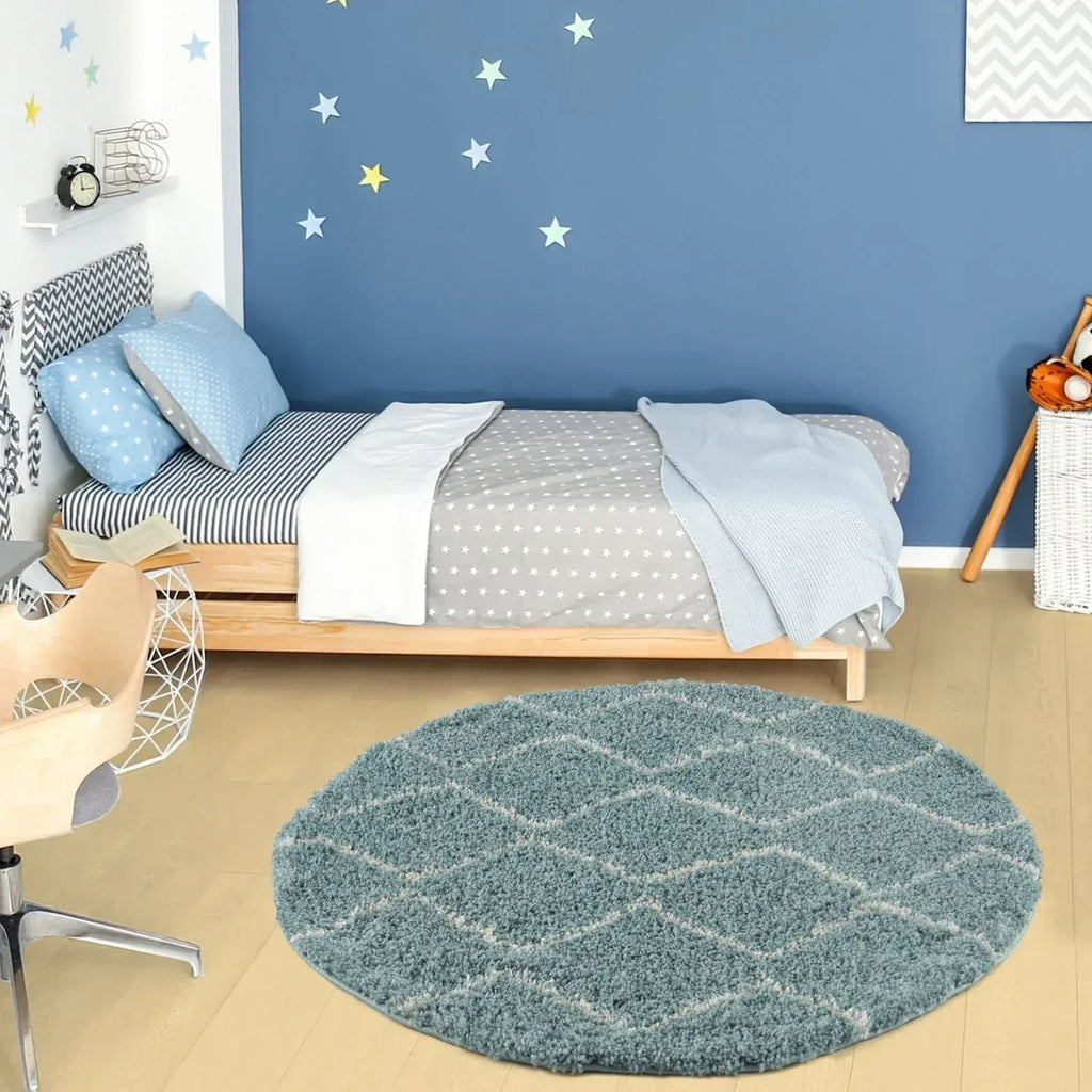 850MoroccanDuckEggBlueShaggyRug-16 - Bobobiy