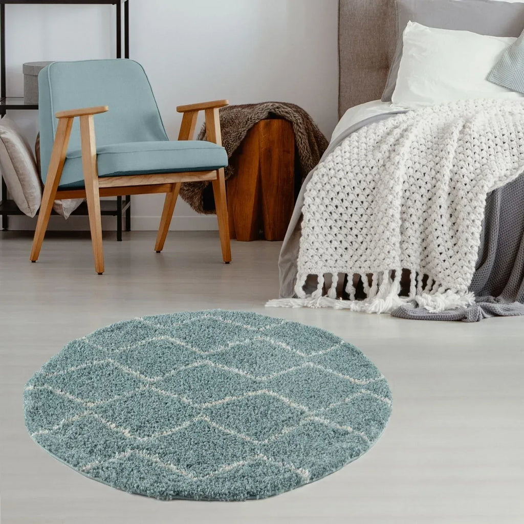 850MoroccanDuckEggBlueShaggyRug-18 - Bobobiy