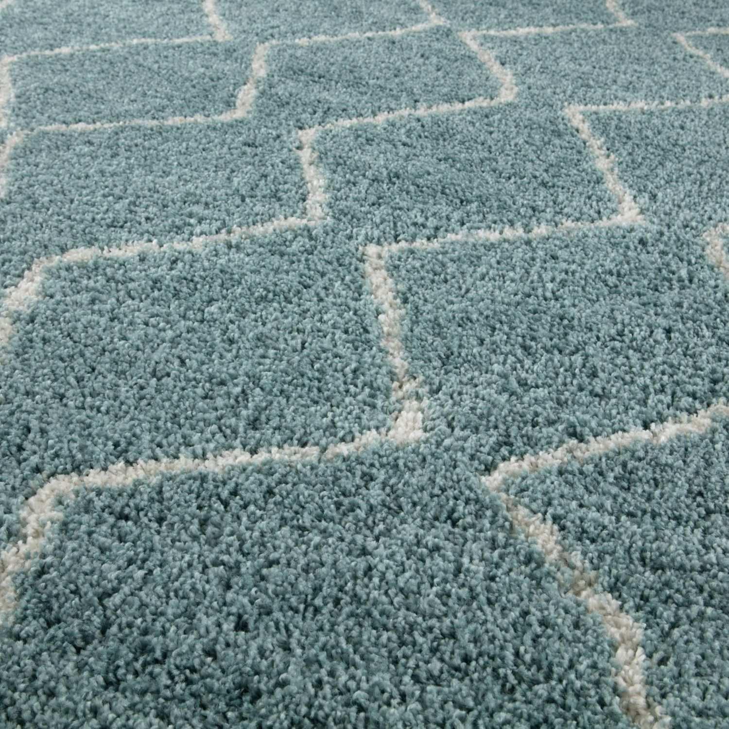 850MoroccanDuckEggBlueShaggyRug-5 - Bobobiy