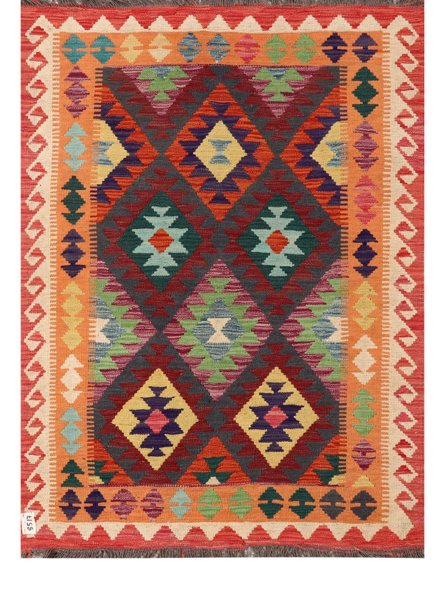 Maimana Afghanistan Kilim Rug - 150 x108 cm - Handmade