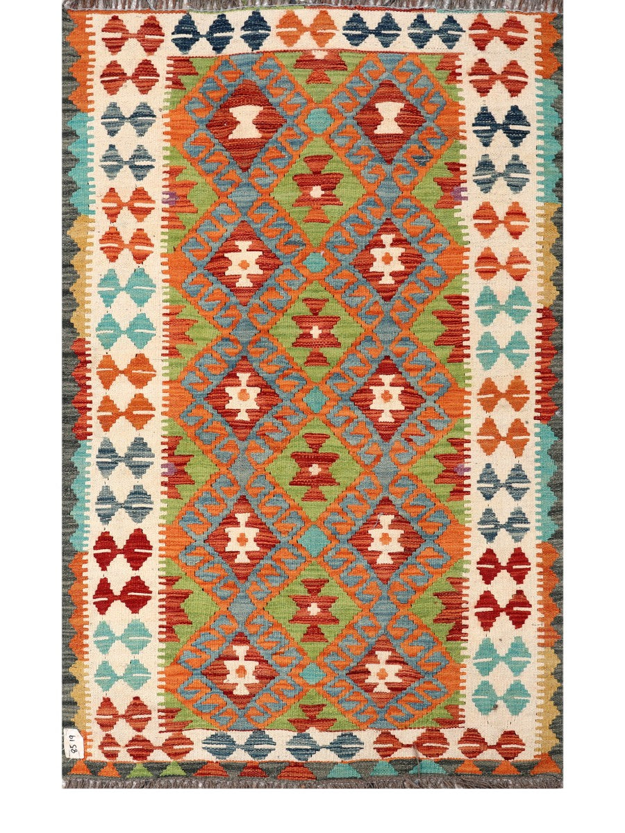 Maimana Afghanistan Kilim Rug - 158 x100 cm - Handmade