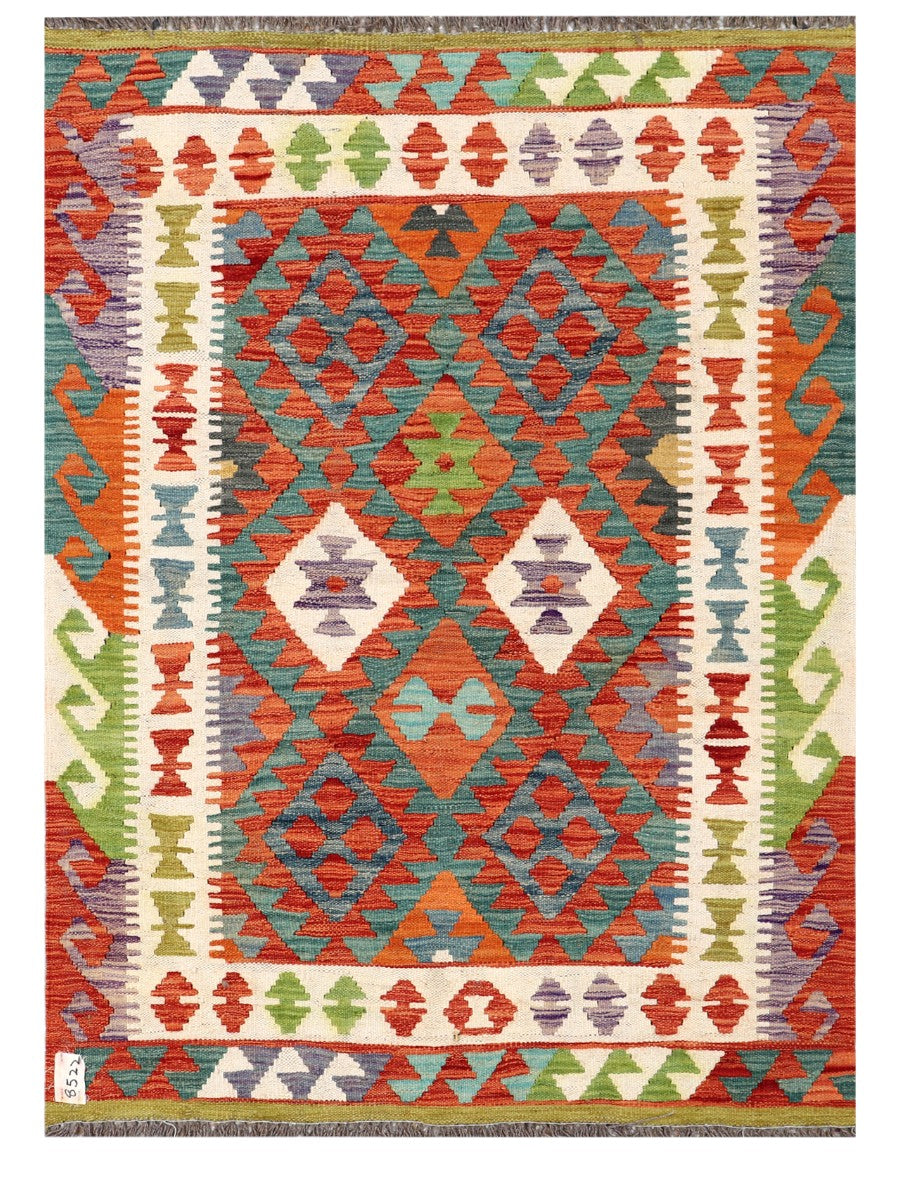 Maimana Afghanistan Kilim Rug - 141 x102 cm - Handmade