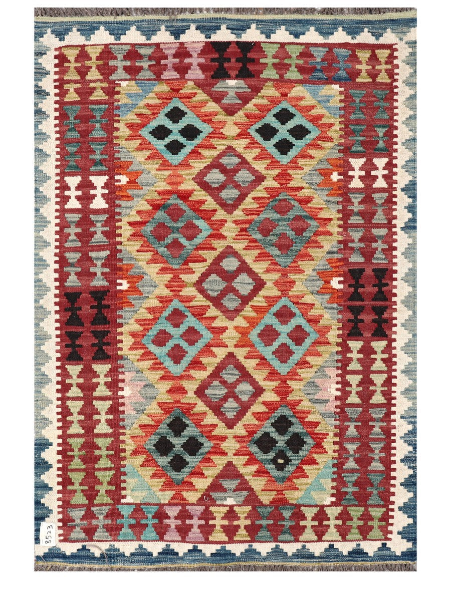 Maimana Afghanistan Kilim Rug - 143 x97 cm - Handmade