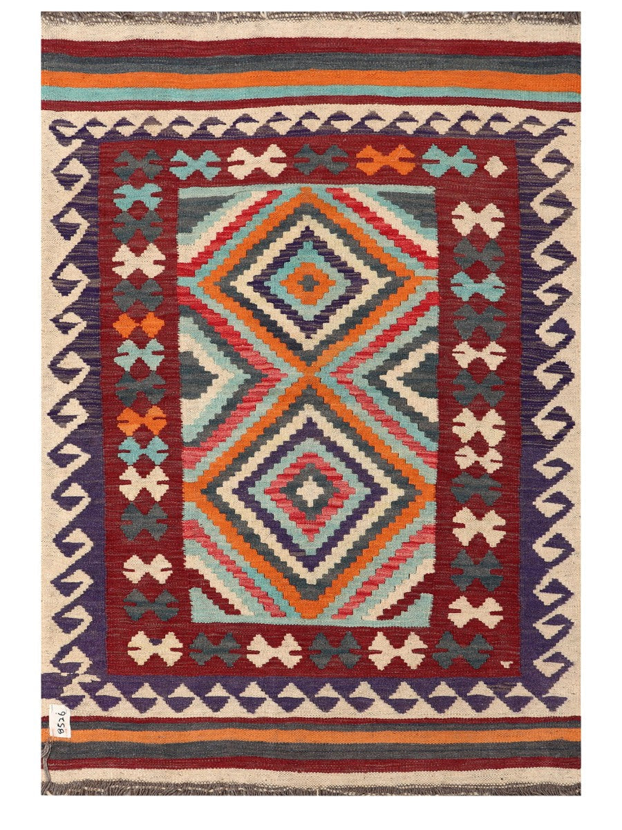 Maimana Afghanistan Kilim Rug - 148 x102 cm - Handmade