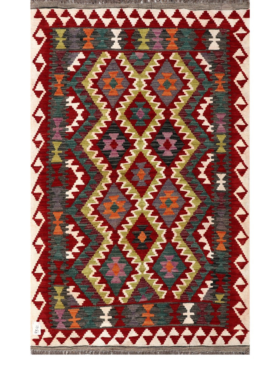 Maimana Afghanistan Kilim Rug - 162 x100 cm - Handmade