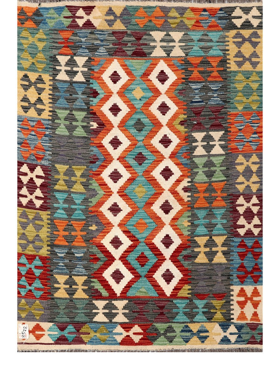 Maimana Afghanistan Kilim Rug - 141 x98 cm - Handmade