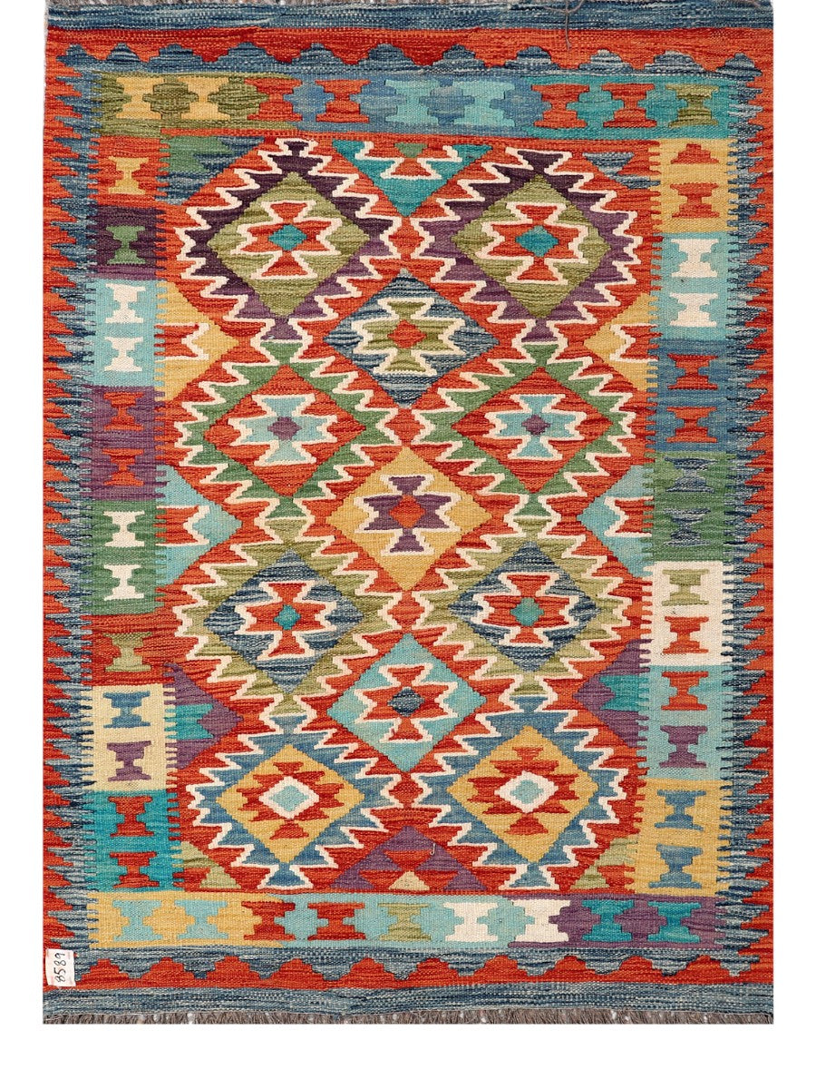 Maimana Afghanistan Kilim Rug - 145 x103 cm - Handmade
