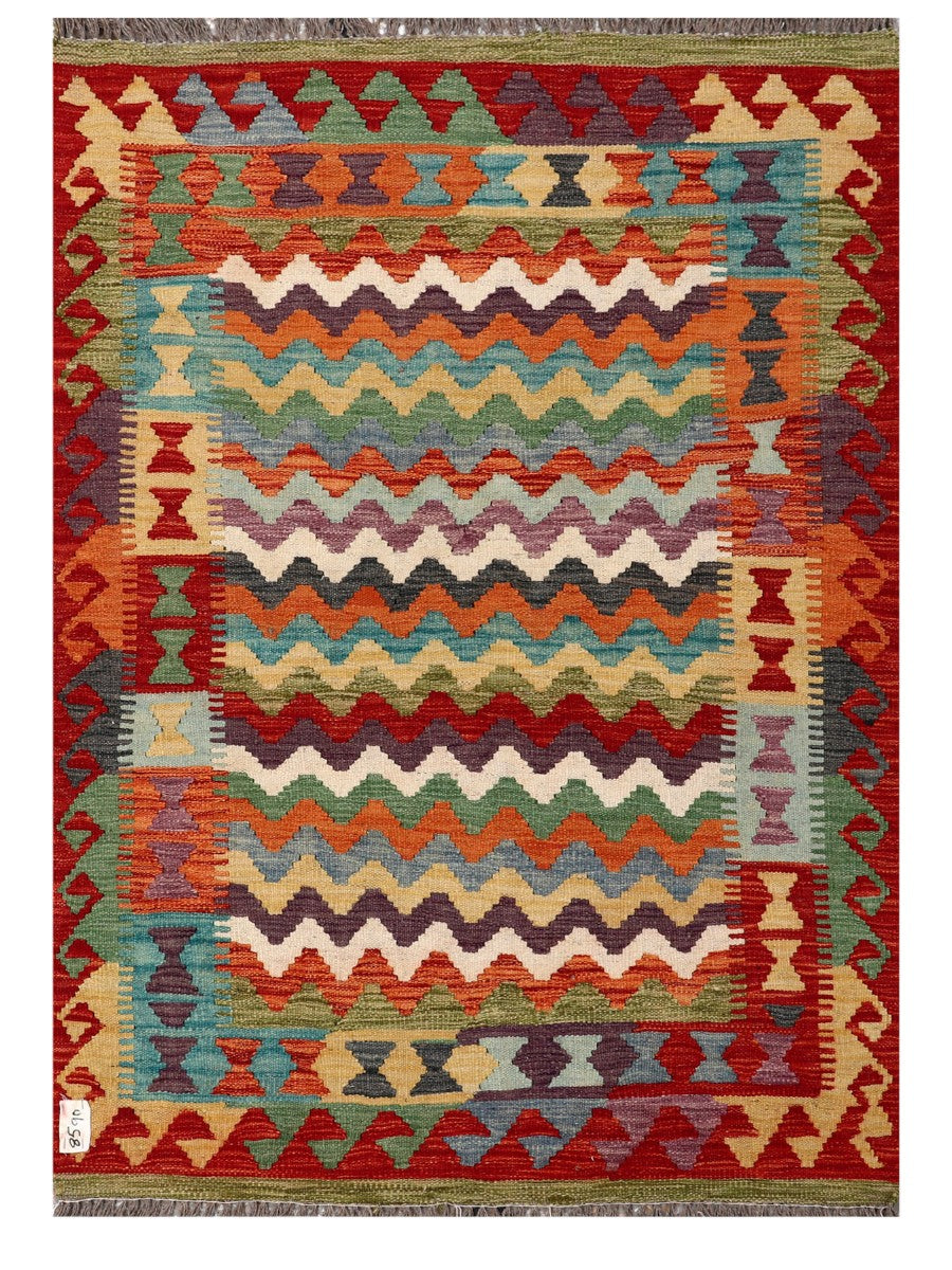 Maimana Afghanistan Kilim Rug - 149 x106 cm - Handmade