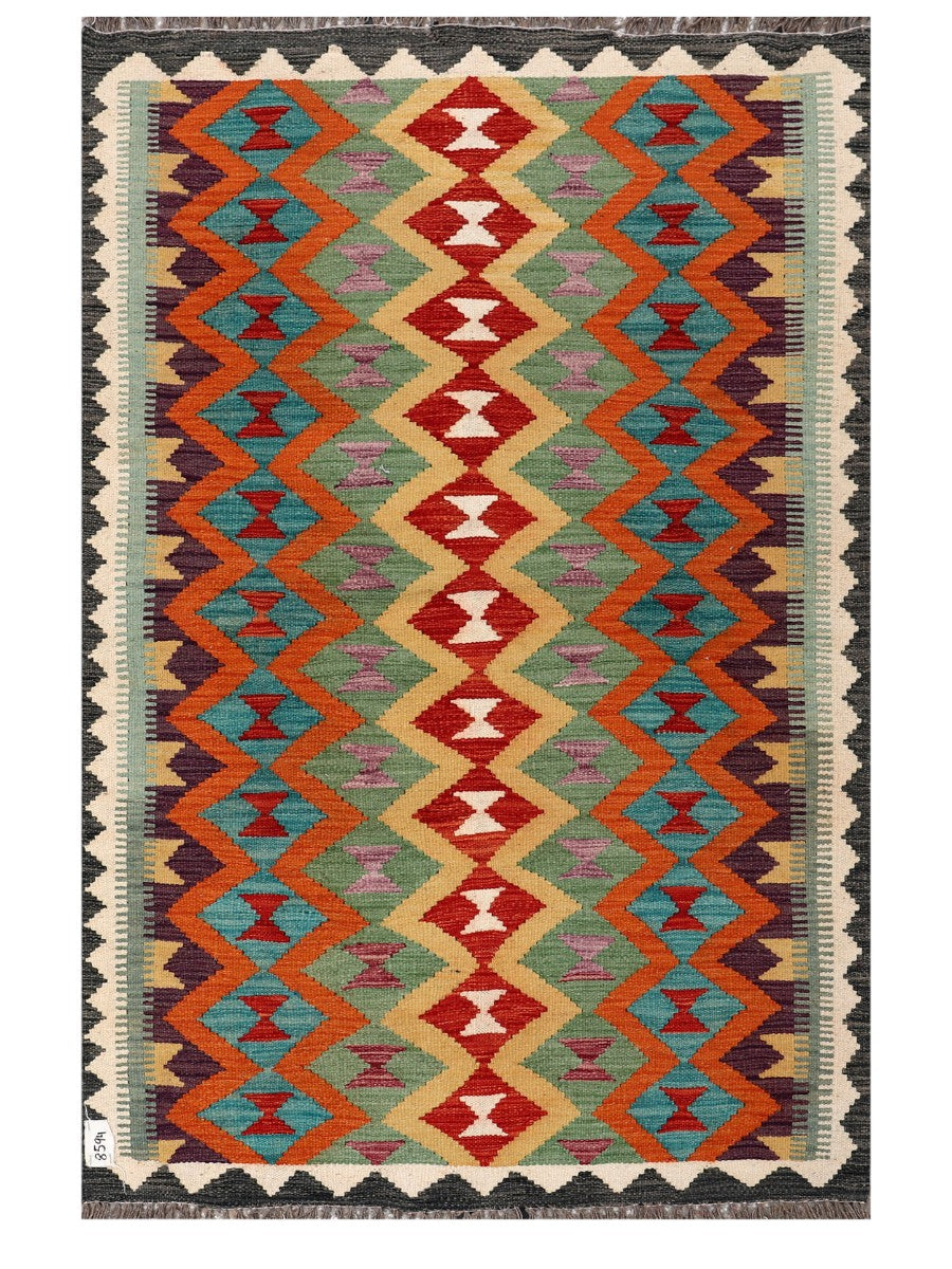Maimana Afghanistan Kilim Rug - 157 x103 cm - Handmade