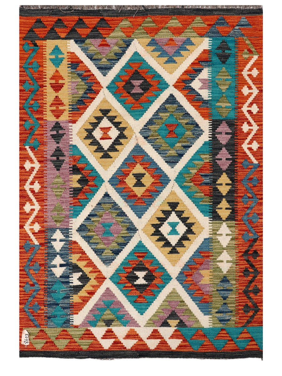 Maimana Afghanistan Kilim Rug - 143 x98 cm - Handmade
