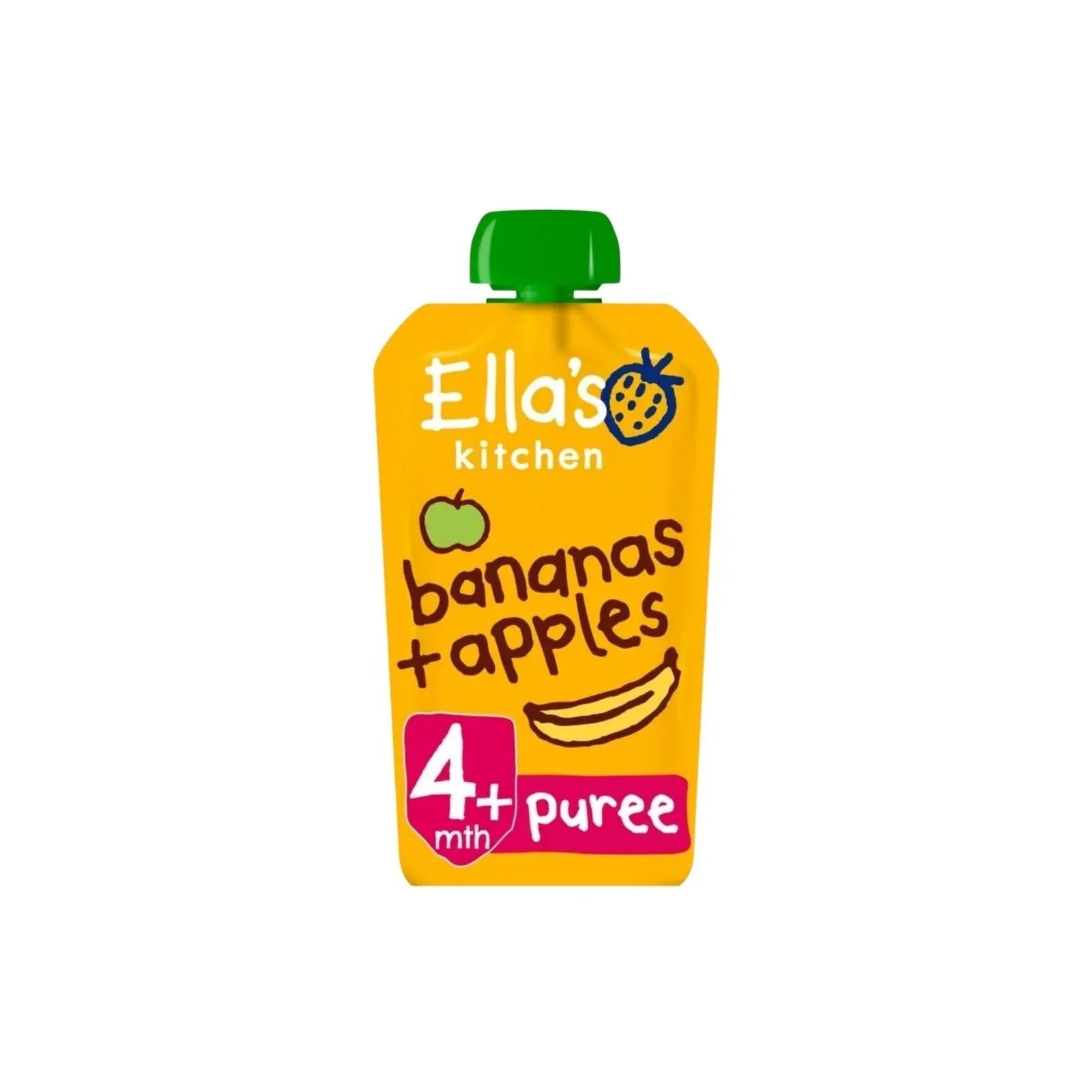 Ella's Kitchen bananas & apples baby puree pouch, 4+ months, 120g