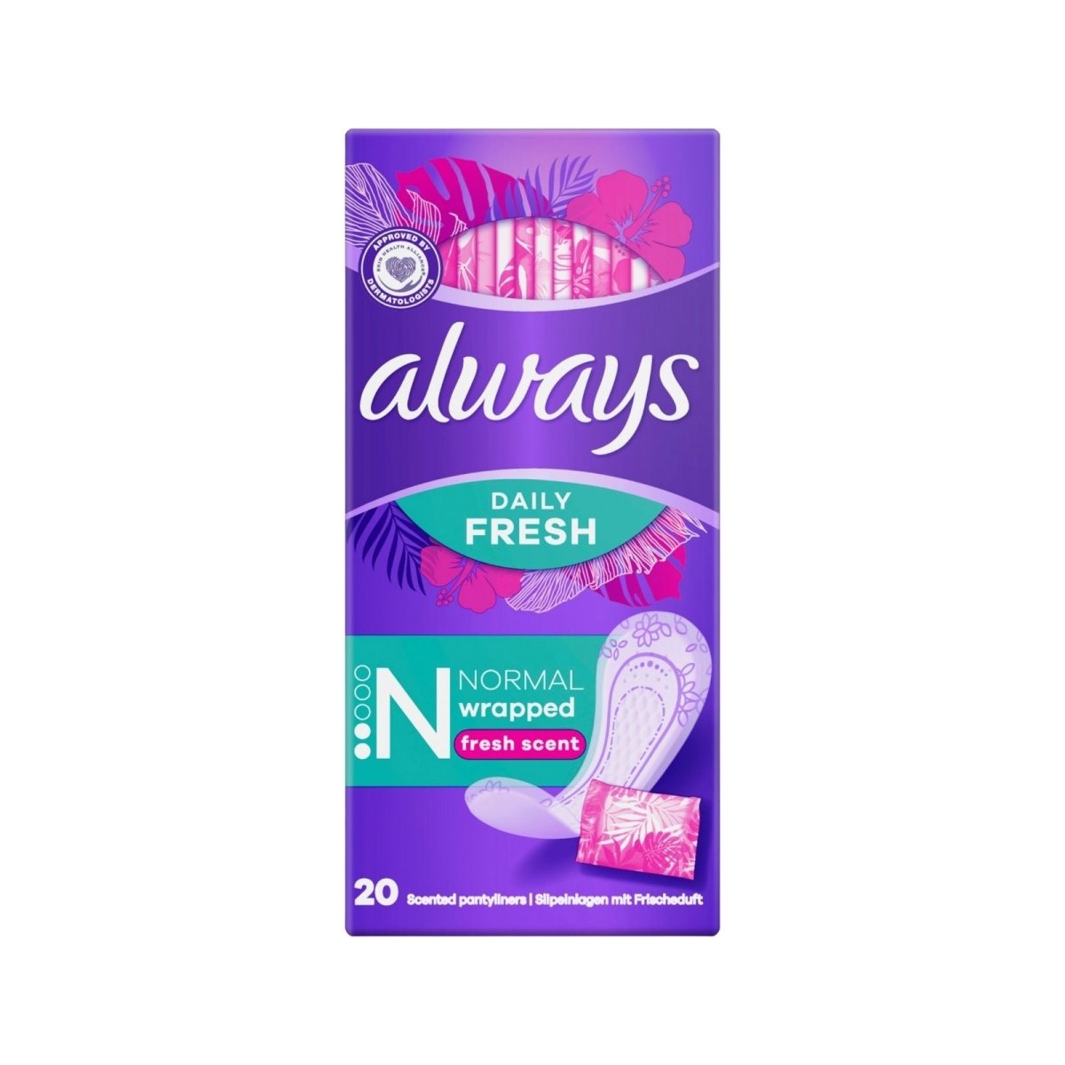 Always Dailies Singles Normal to Go Pantyliners 20 pcs