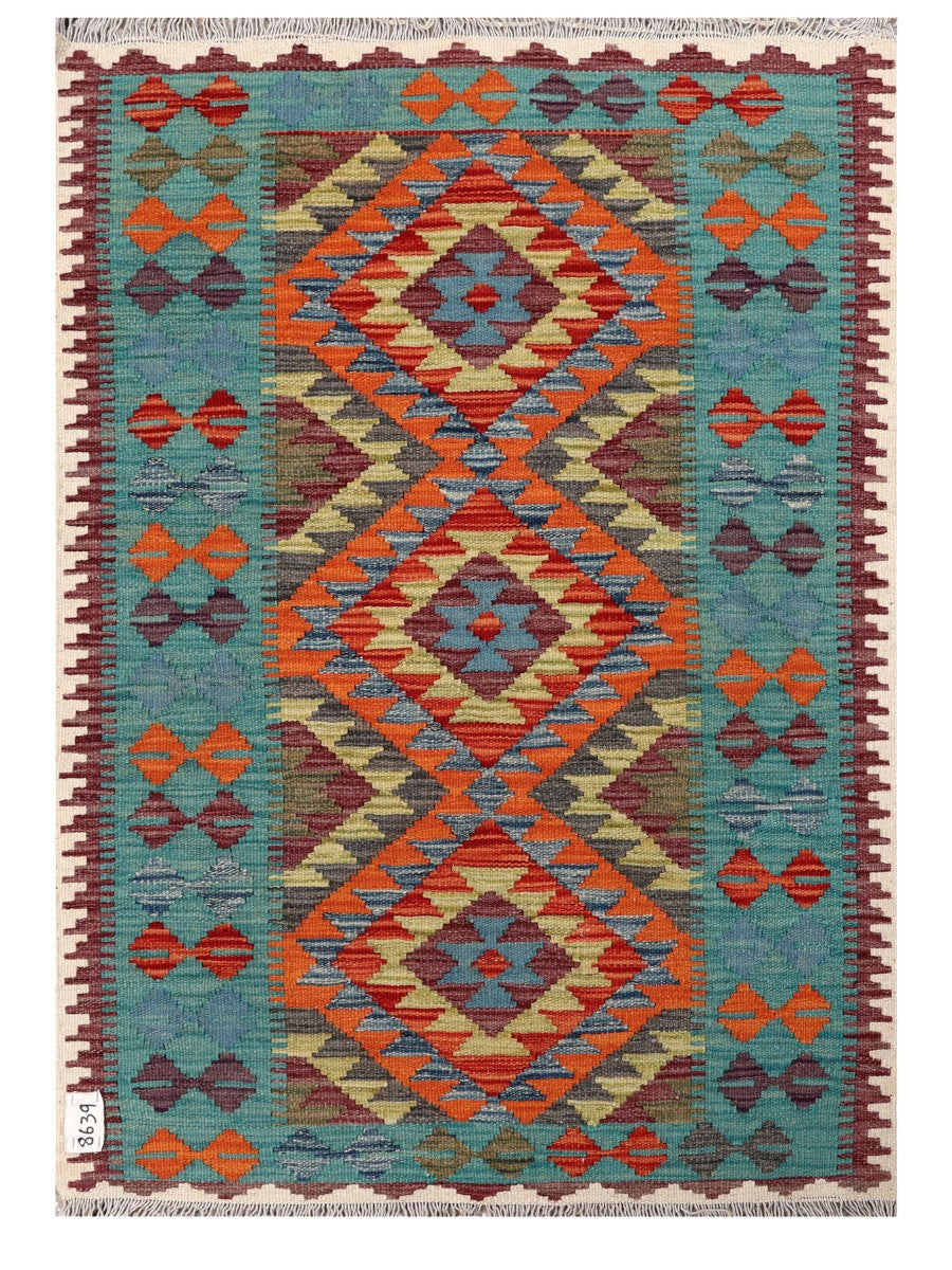 Maimana Afghanistan Kilim Rug - 121 x 85 cm - Handmade