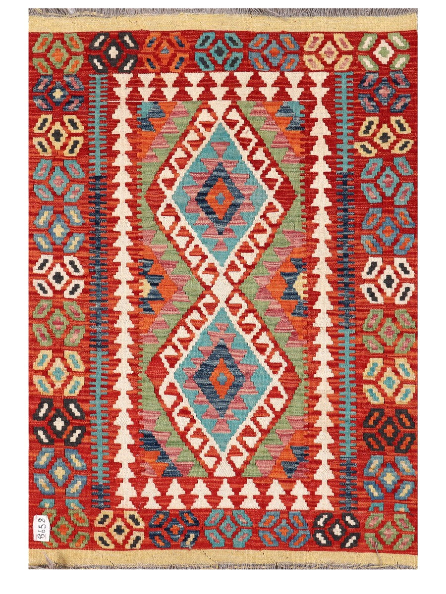 Maimana Afghanistan Kilim Rug - 130 x 90 cm - Handmade