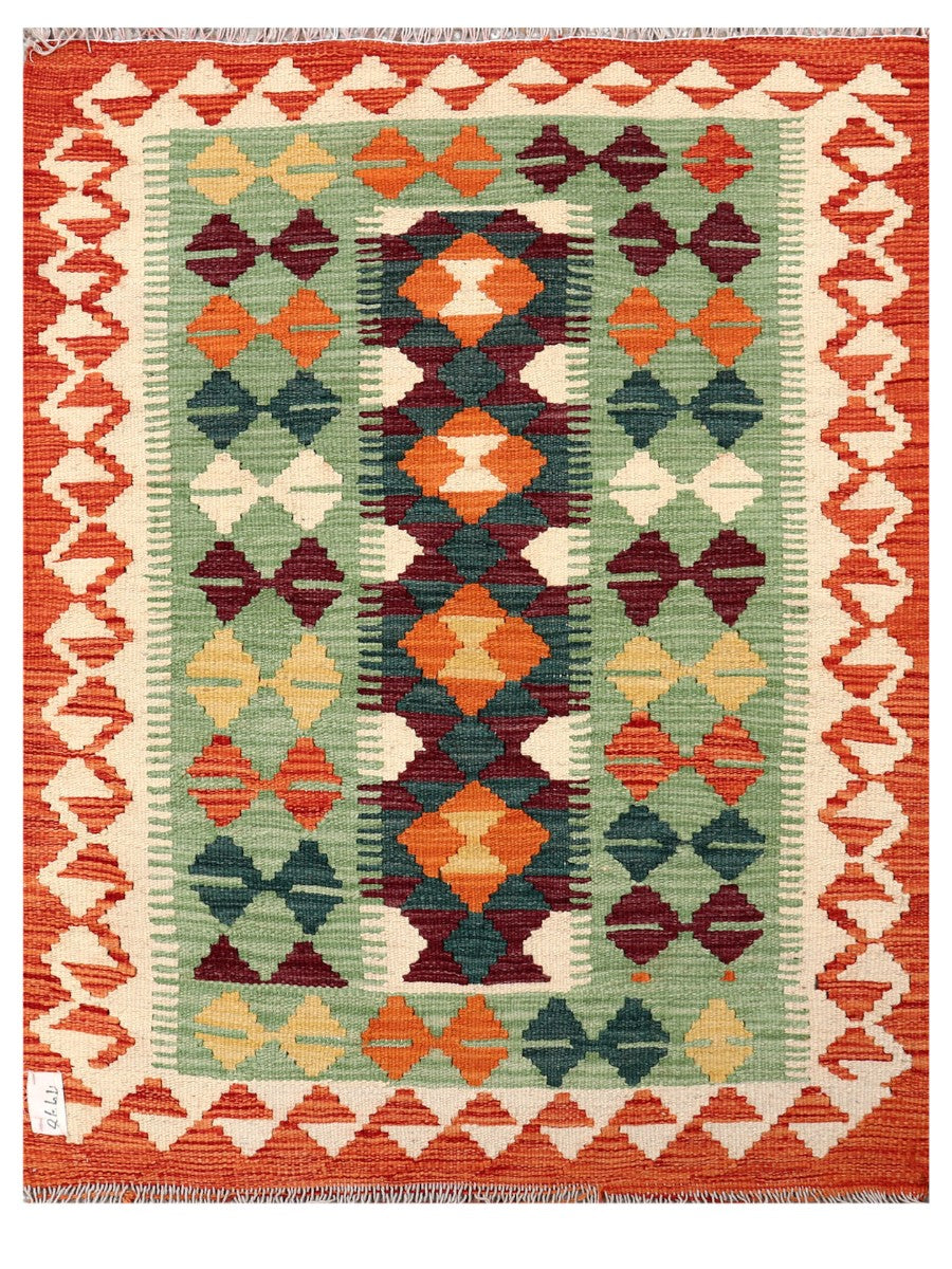 Maimana Afghanistan Kilim Rug - 109 x 84 cm - Handmade