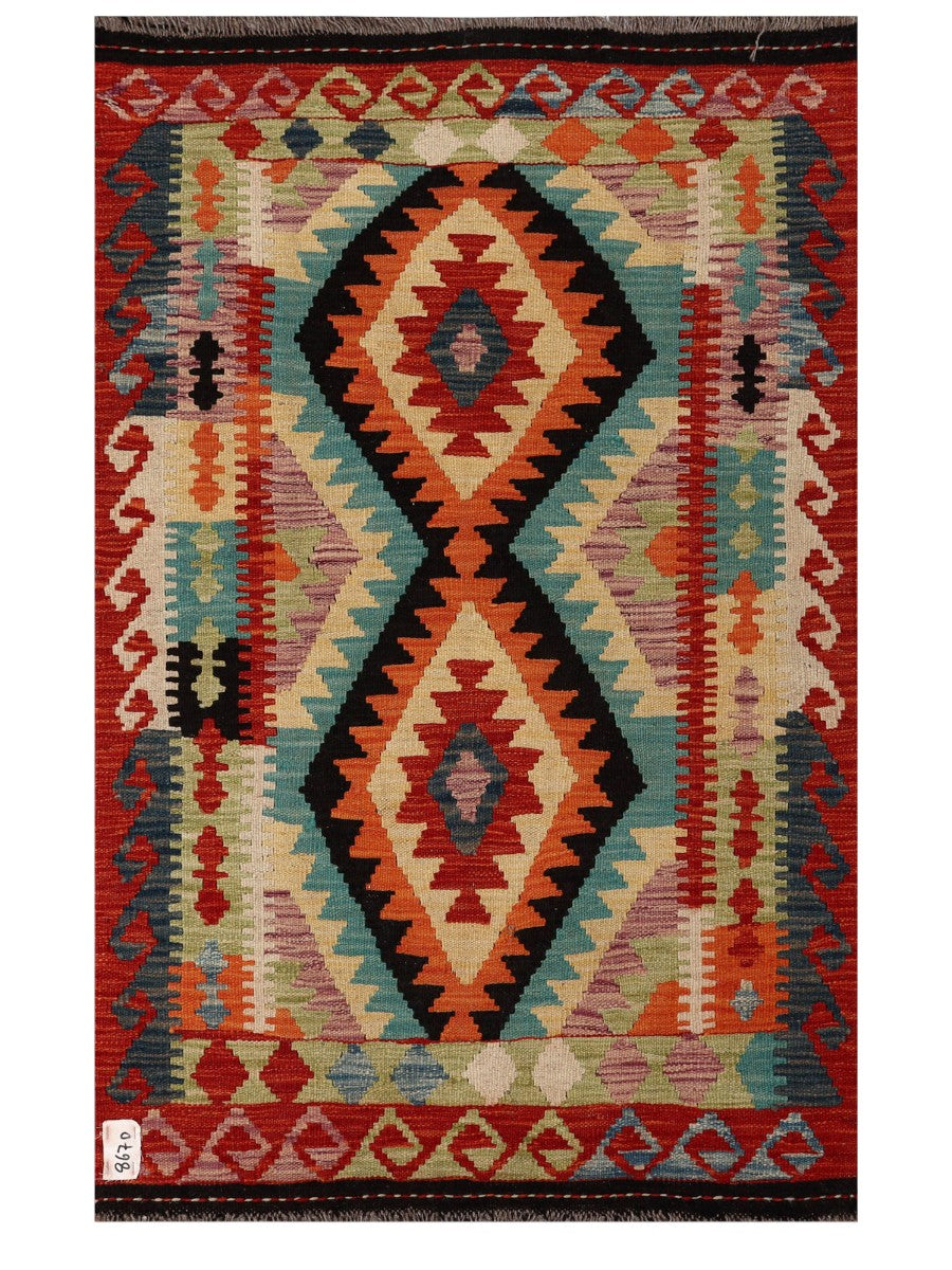 Maimana Afghanistan Kilim Rug - 128 x 81 cm - Handmade