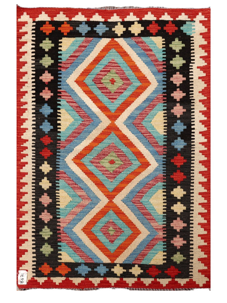 Maimana Afghanistan Kilim Rug - 121 x 82 cm - Handmade