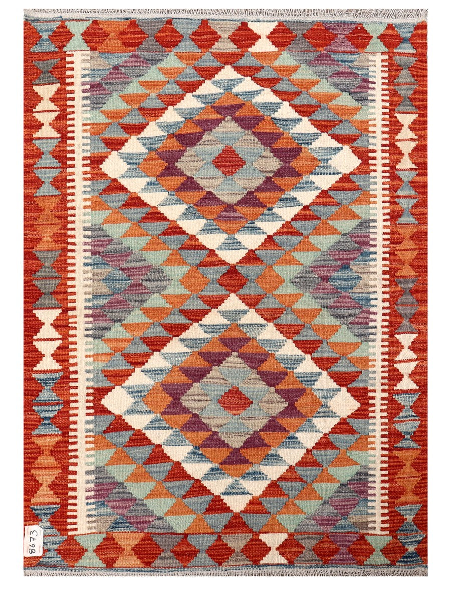 Maimana Afghanistan Kilim Rug - 112 x 87 cm - Handmade