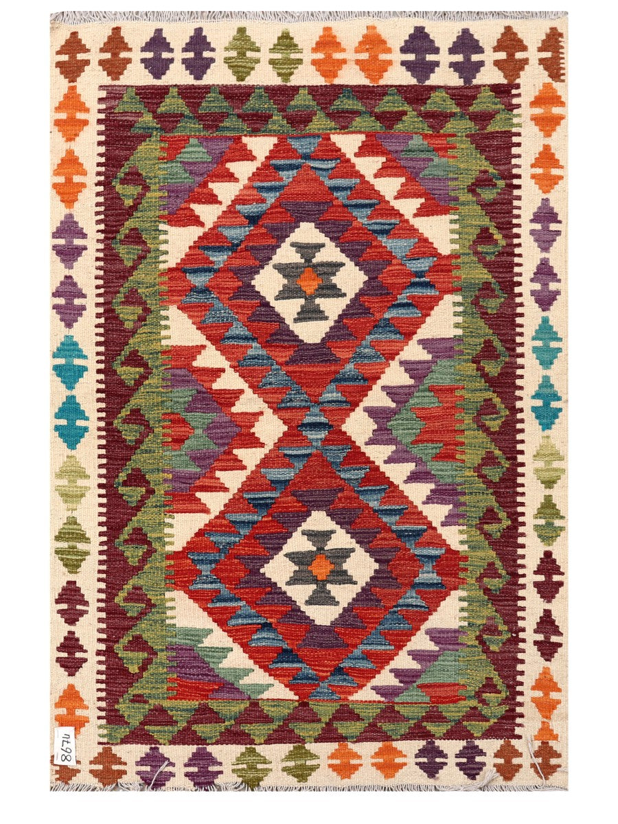Maimana Afghanistan Kilim Rug - 122 x 81 cm - Handmade