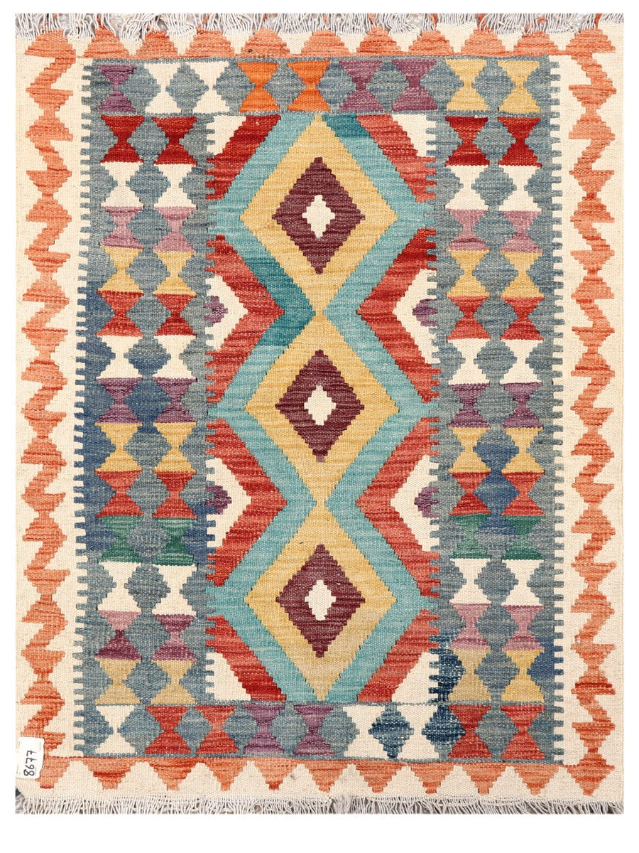 Maimana Afghanistan Kilim Rug - 117 x 89 cm - Handmade