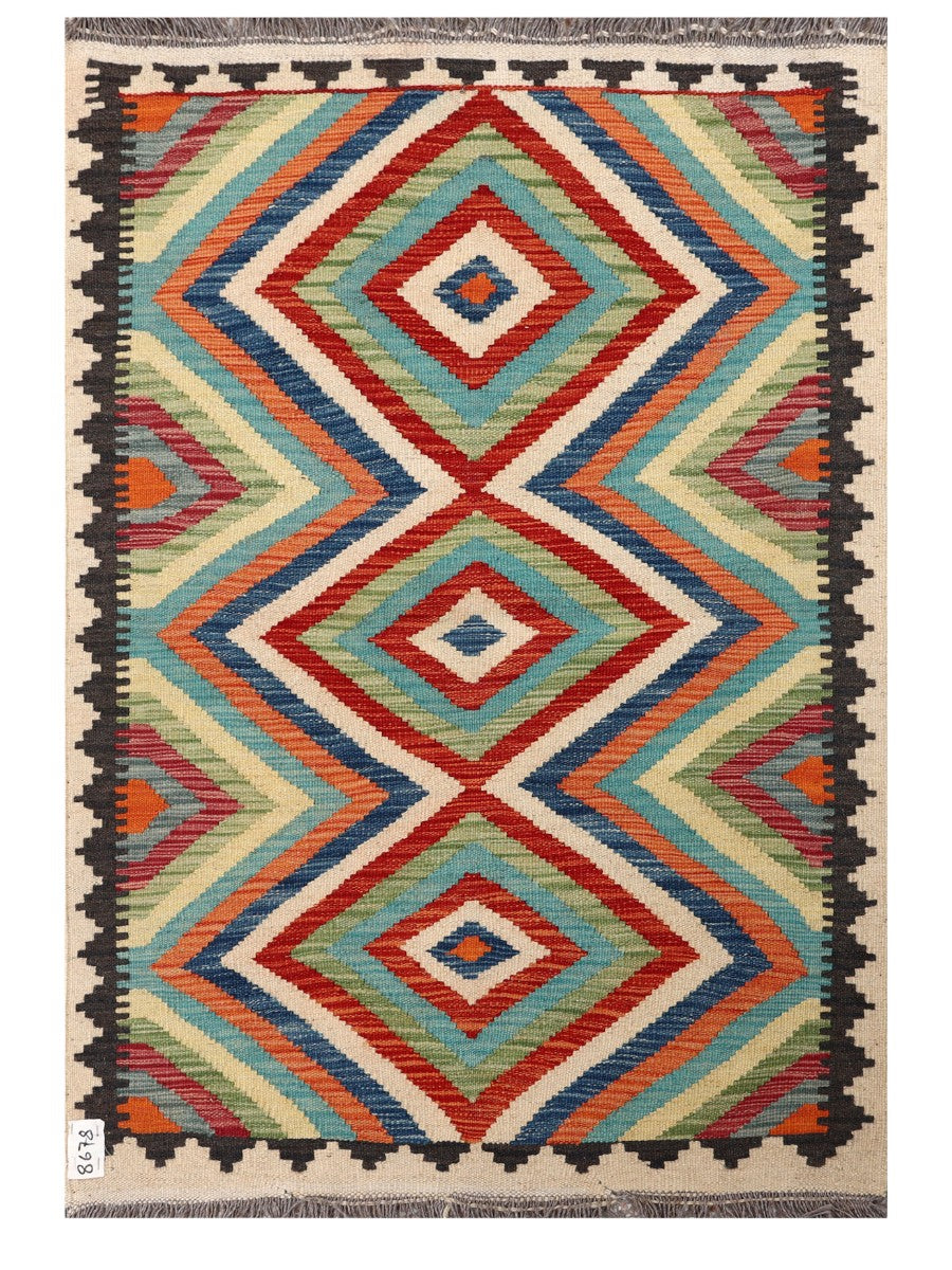 Maimana Afghanistan Kilim Rug - 124 x 85 cm - Handmade