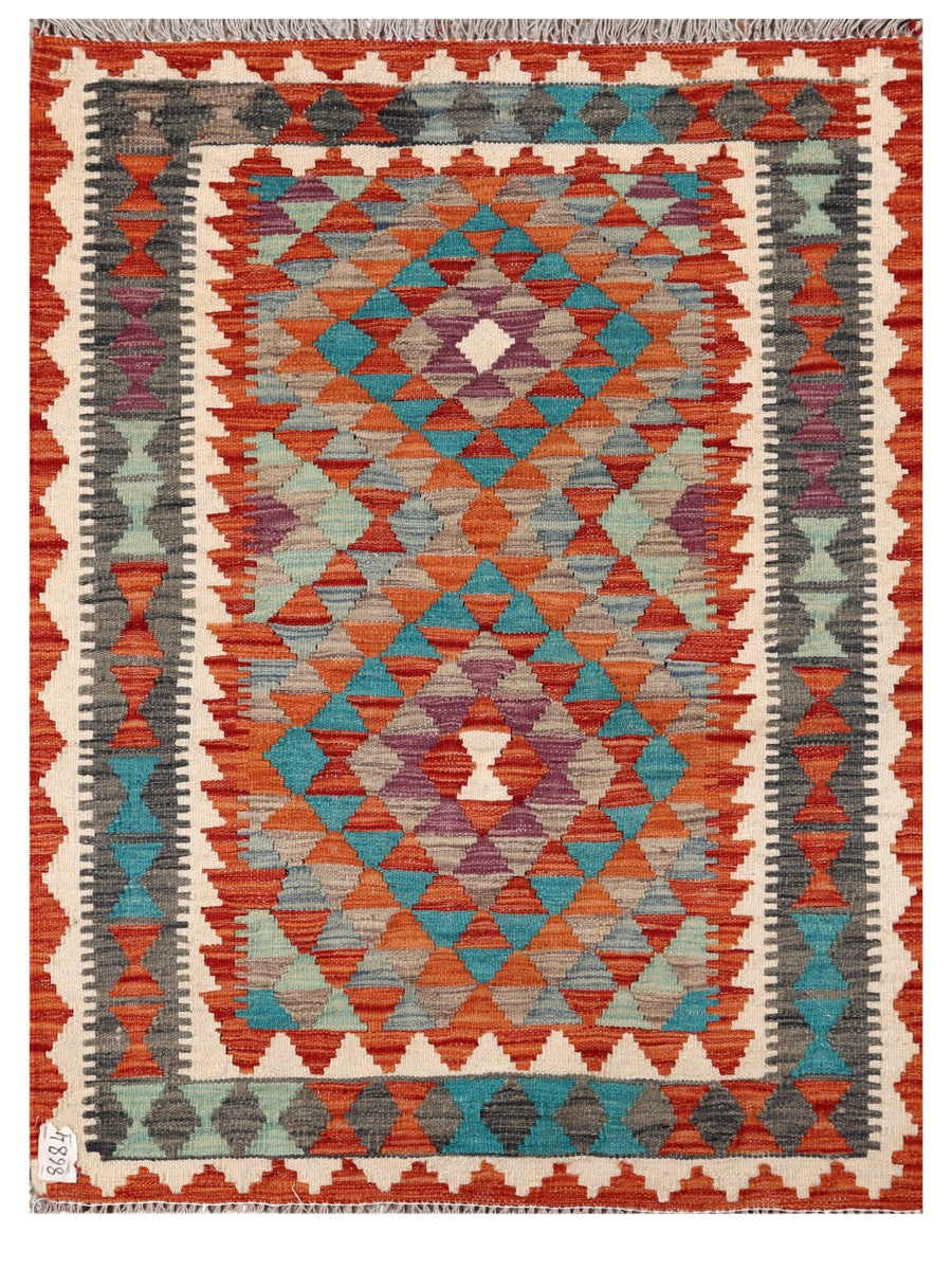 Maimana Afghanistan Kilim Rug - 119 x 89 cm - Handmade