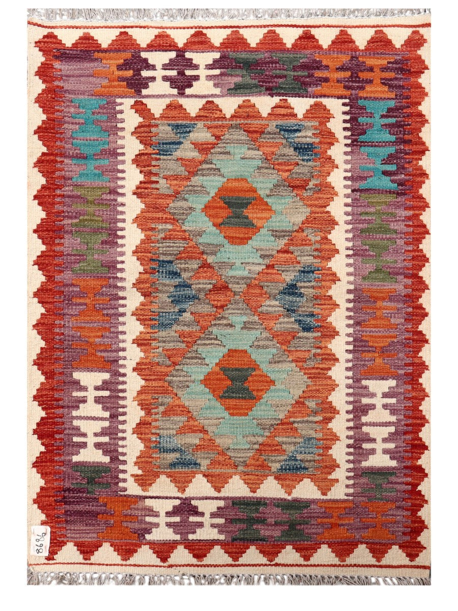 Maimana Afghanistan Kilim Rug - 117 x 82 cm - Handmade