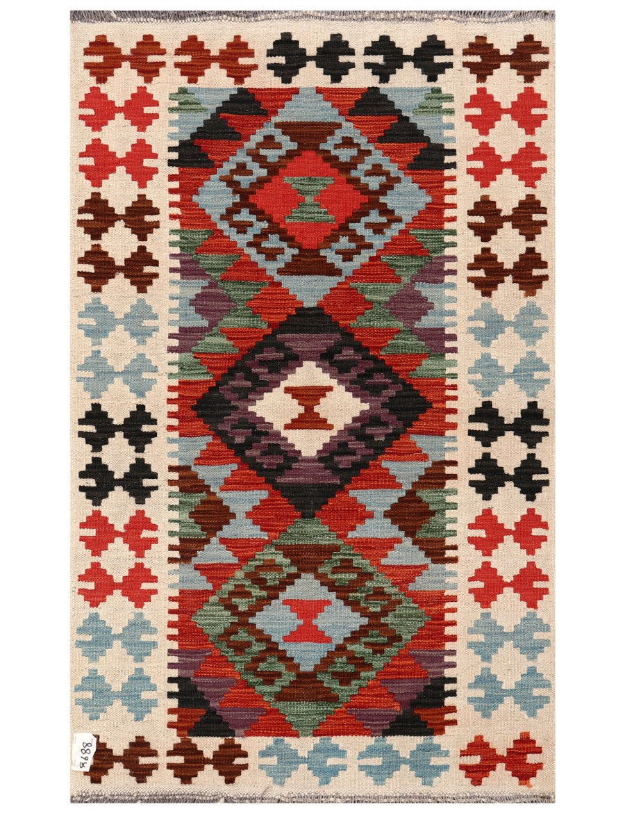 Maimana Afghanistan Kilim Rug - 129 x 79 cm - Handmade