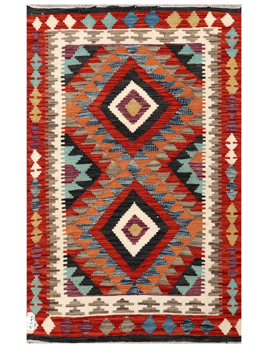 Maimana Afghanistan Kilim Rug - 128 x 81 cm - Handmade