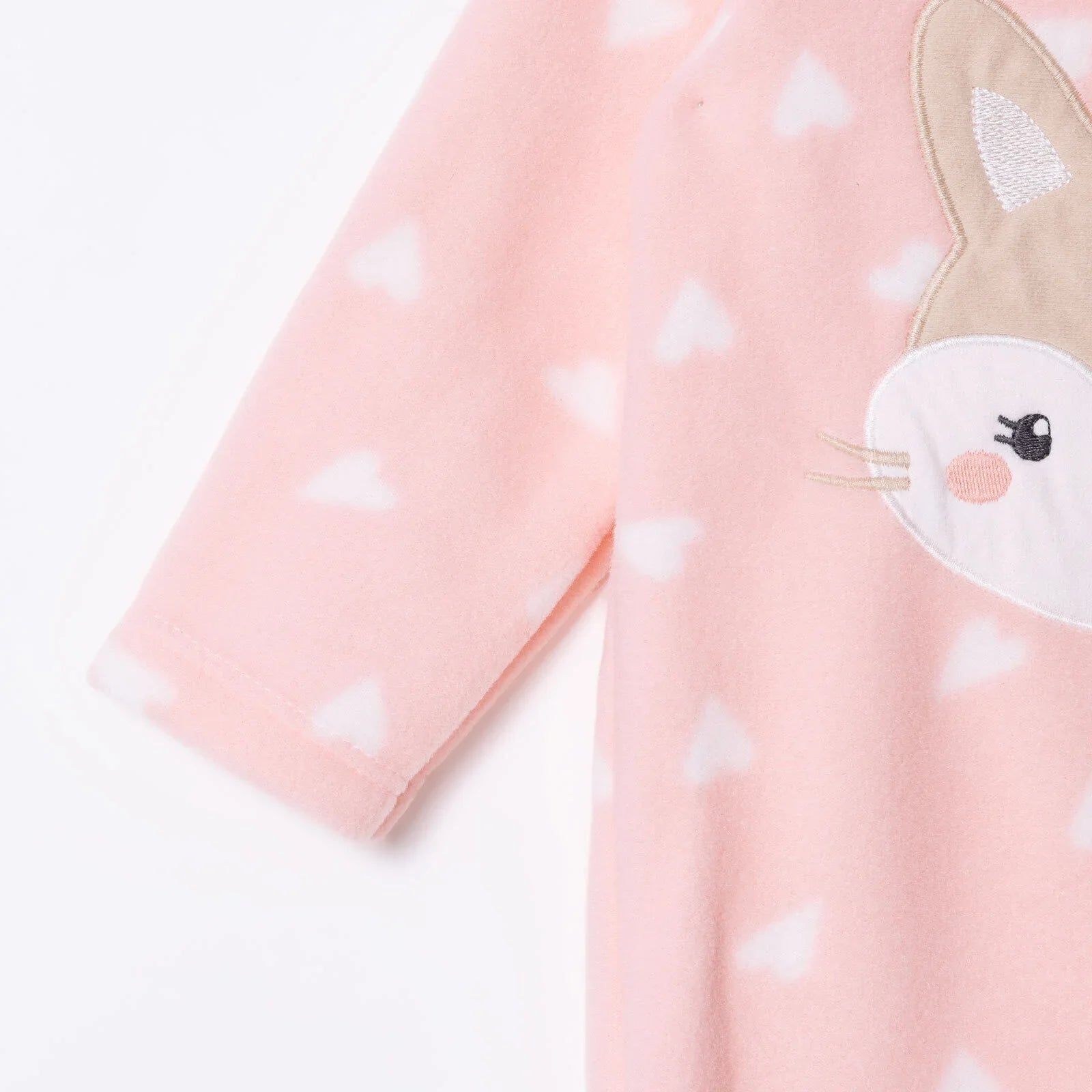 HelloBaby Newborn Polar Footed Jumpsuit - Pink Printed