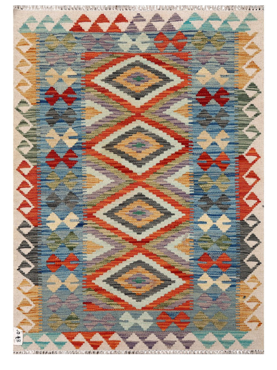 Maimana Afghanistan Kilim Rug - 118 x 85 cm - Handmade