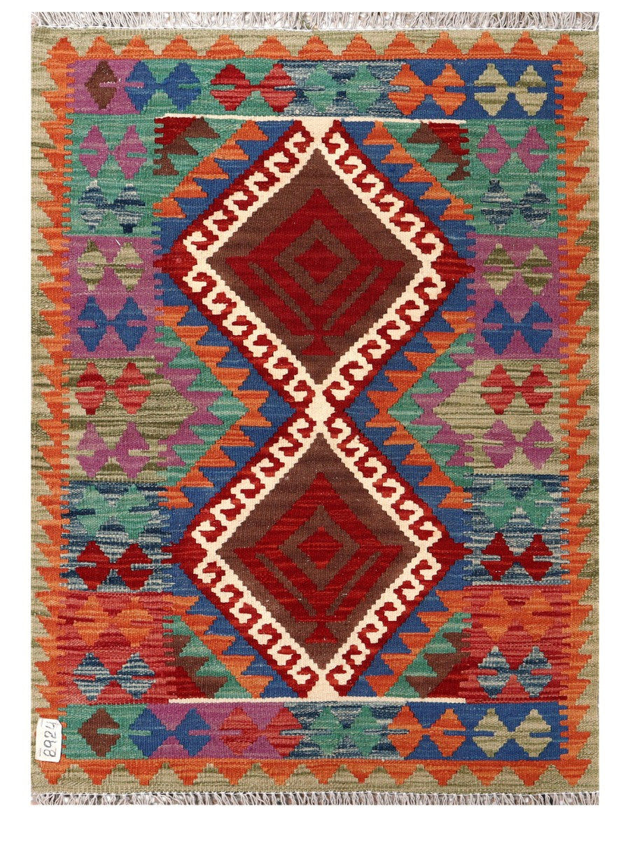 Maimana Afghanistan Kilim Rug - 124 x 89 cm - Handmade