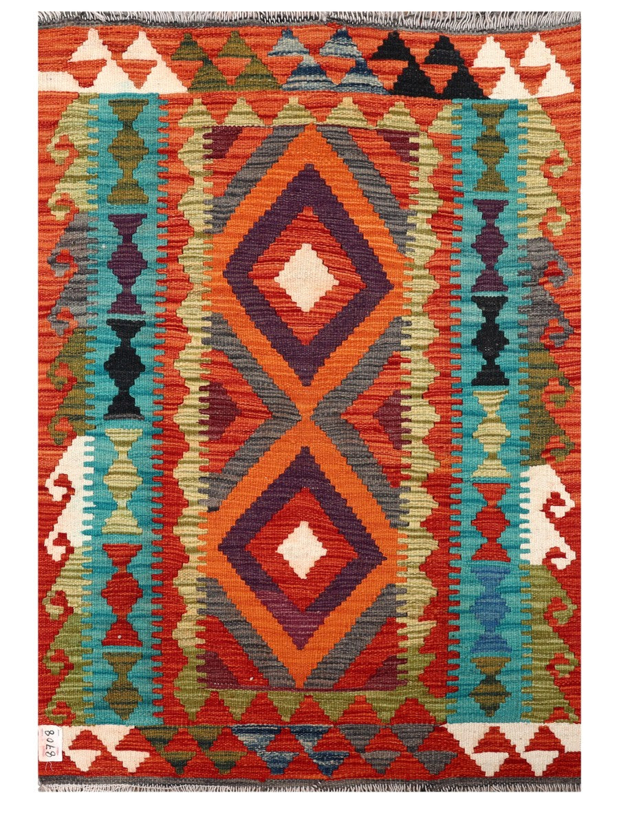 Maimana Afghanistan Kilim Rug - 122 x 85 cm - Handmade