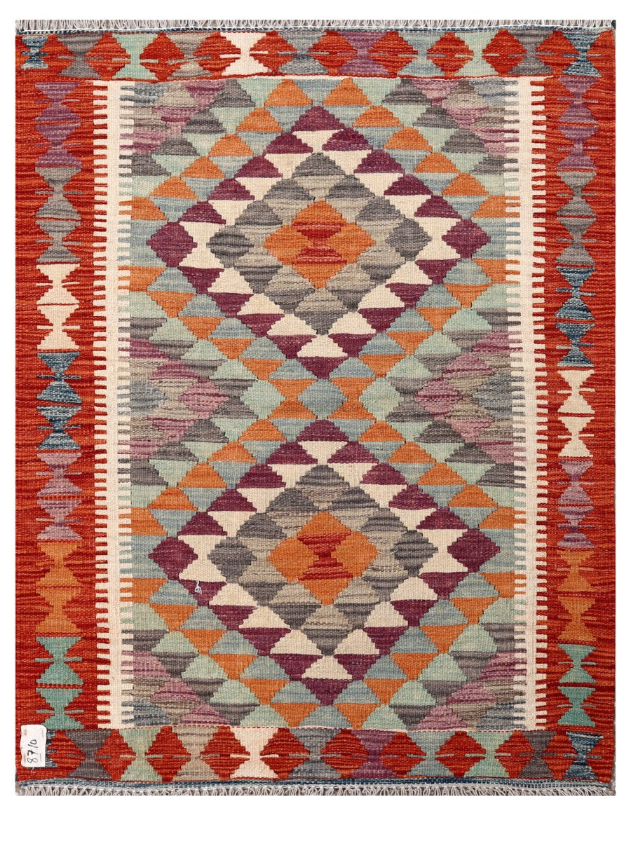 Maimana Afghanistan Kilim Rug - 115 x 89 cm - Handmade