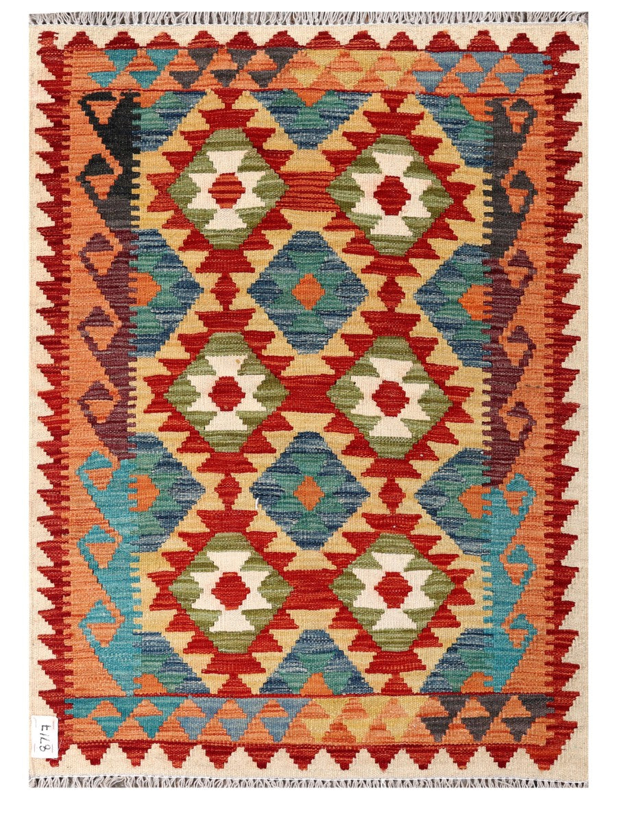 Maimana Afghanistan Kilim Rug - 115 x 83 cm - Handmade