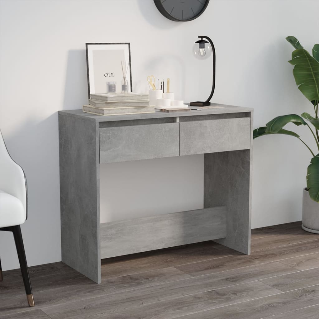 Console Table Concrete Grey 89x41x76.5 cm Steel
