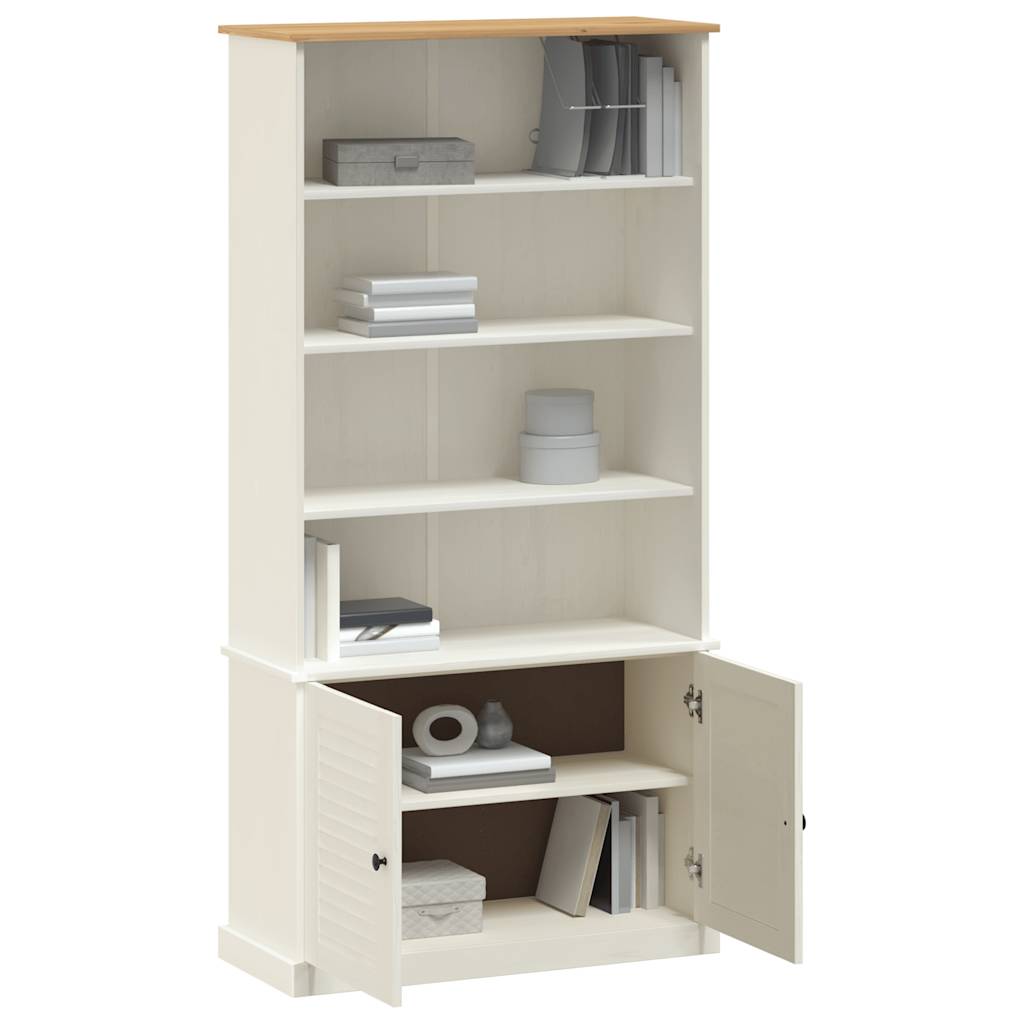 Bookcase VIGO White 85x35x170 cm Solid Wood Pine
