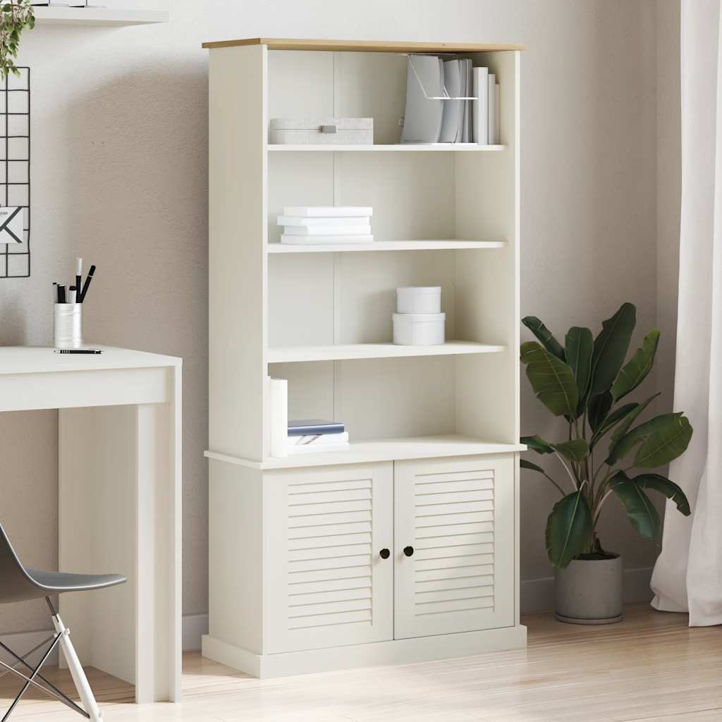 Bookcase VIGO White 85x35x170 cm Solid Wood Pine