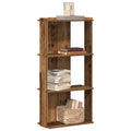 Bookcase 3-Tier Old Wood 60x30x120 cm Engineered Wood