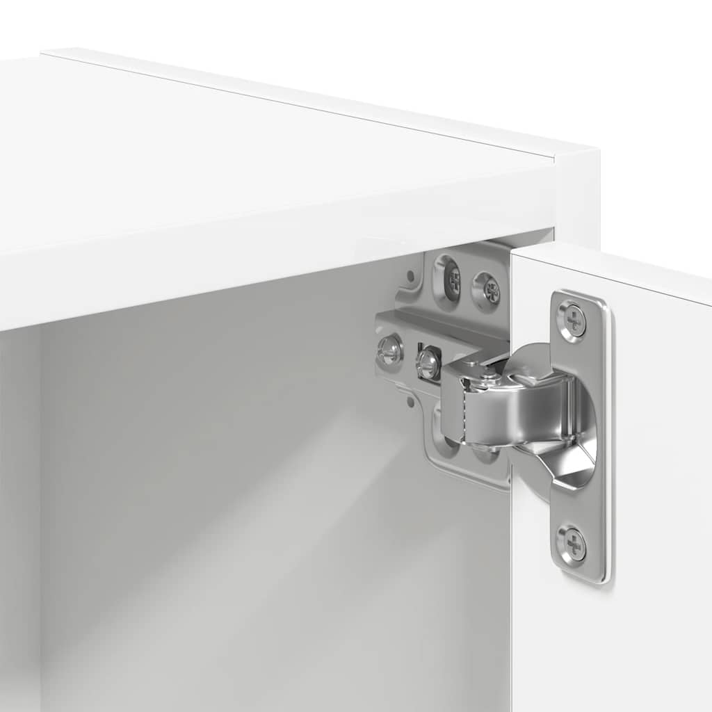 Bookcase White 40x24x77 cm Engineered Wood