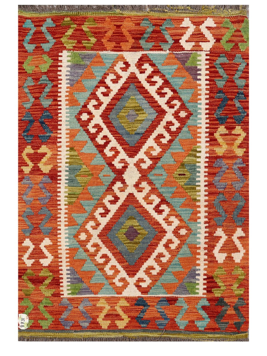 Maimana Afghanistan Kilim Rug - 121 x 83 cm - Handmade