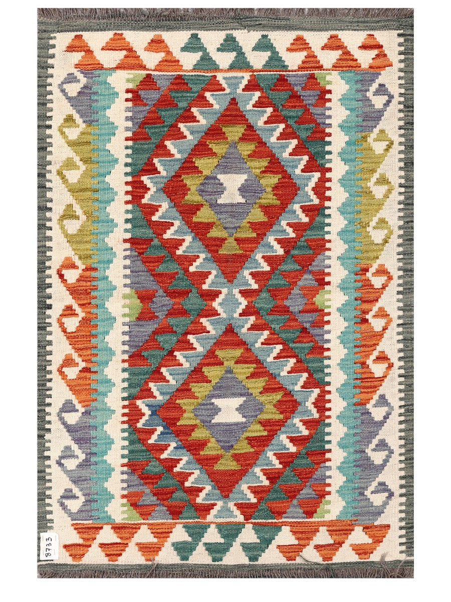 Maimana Afghanistan Kilim Rug - 121 x 80 cm - Handmade