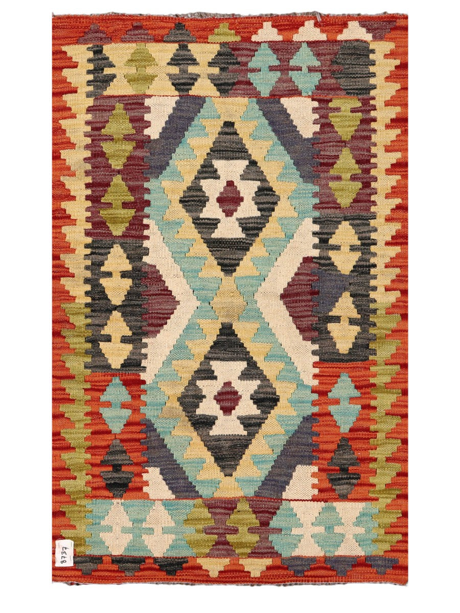 Maimana Afghanistan Kilim Rug - 126 x 77 cm - Handmade
