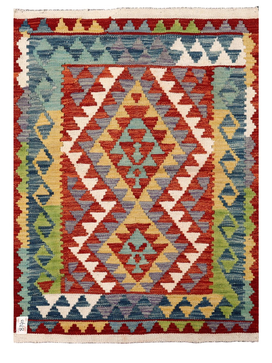 Maimana Afghanistan Kilim Rug - 113 x 81 cm - Handmade