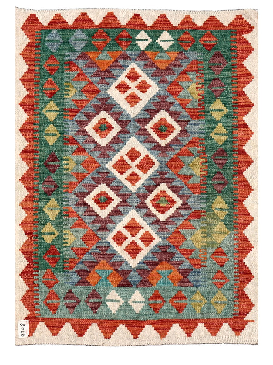Maimana Afghanistan Kilim Rug - 113 x 80 cm - Handmade